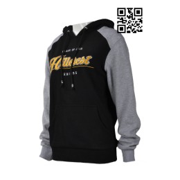 Z291 Custom-made colorblock hooded zip up Horned zip up  zip up garment factory Z291 Custom-made colorblock hooded zip up Horned zip up  zip up garment factory